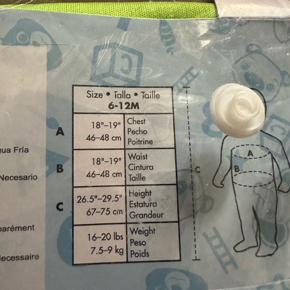 Cocomelon Baby Melon Halloween Costume Jumpsuit with Headpiece 6-12 Months - Picture 6 of 8